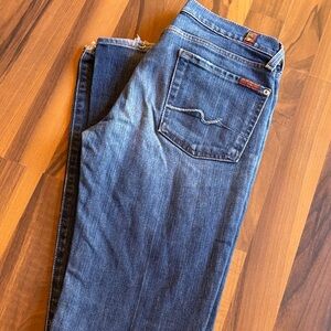 7 For All Mankind Blue Bootcut Jeans